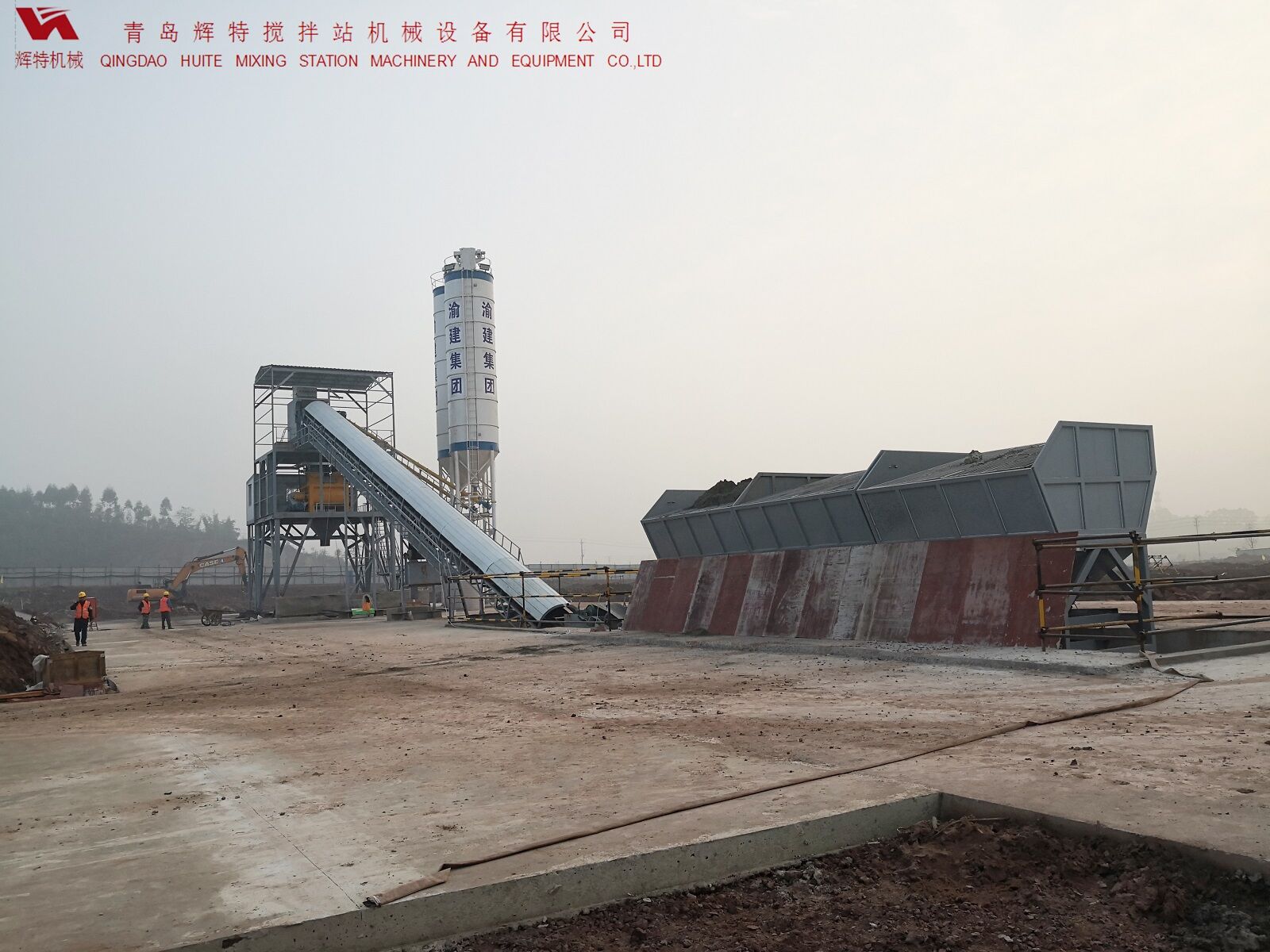 輝特混凝土攪拌站HZS120---保障工作人員安全，實現模塊化理念